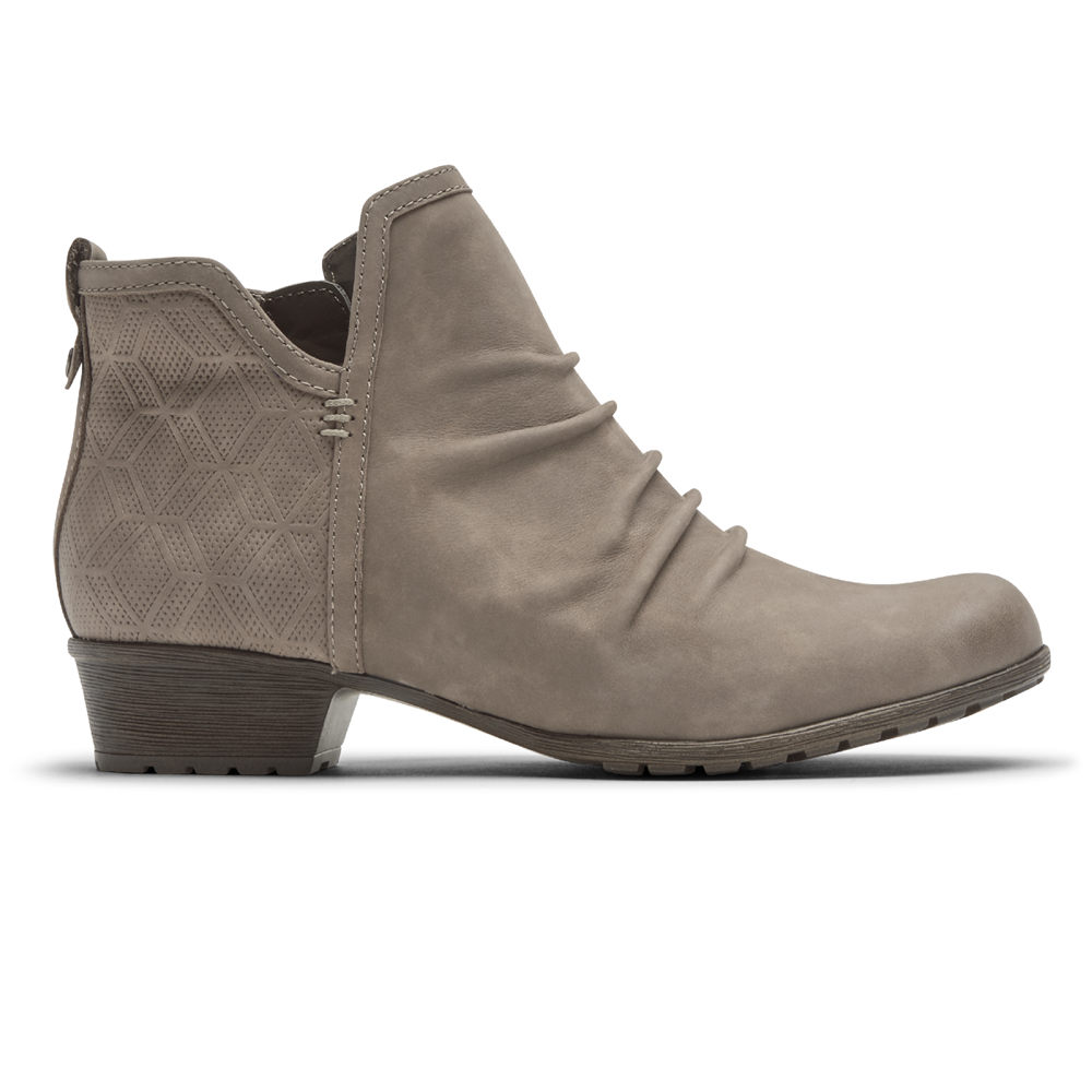 Rockport Singapore Womens Boots - Cobb Hill Gratasha 2 Panel Grey - XF3984127